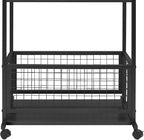 16-Layer Scarf Display Stand, Rolling Scarf Organizer Holder Hanging Rack with Wheels & Storage Basket for Retail Store Boutique Display Bedroom, W26.5*D16.9*H59in (Black)
