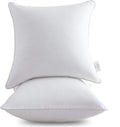 Leeden 30 x 30 Pillow Inserts (Set of 2) - Throw Pillow Inserts with 100% Cotton Cover - 30 Inch Square Interior Sofa Pillow Inserts - Decorative Pillow Insert Pair - White Couch Pillow