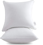 Leeden 30 x 30 Pillow Inserts (Set of 2) - Throw Pillow Inserts with 100% Cotton Cover - 30 Inch Square Interior Sofa Pillow Inserts - Decorative Pillow Insert Pair - White Couch Pillow