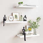 Prettidecor Gold Home Decor Thinker Statue Accents, Set of 3 Thinker Sculptures Office Decor Modern Abstract Resin Decoration on Shelf Table Desk for Living Room Office Bedroom (Black, Small)