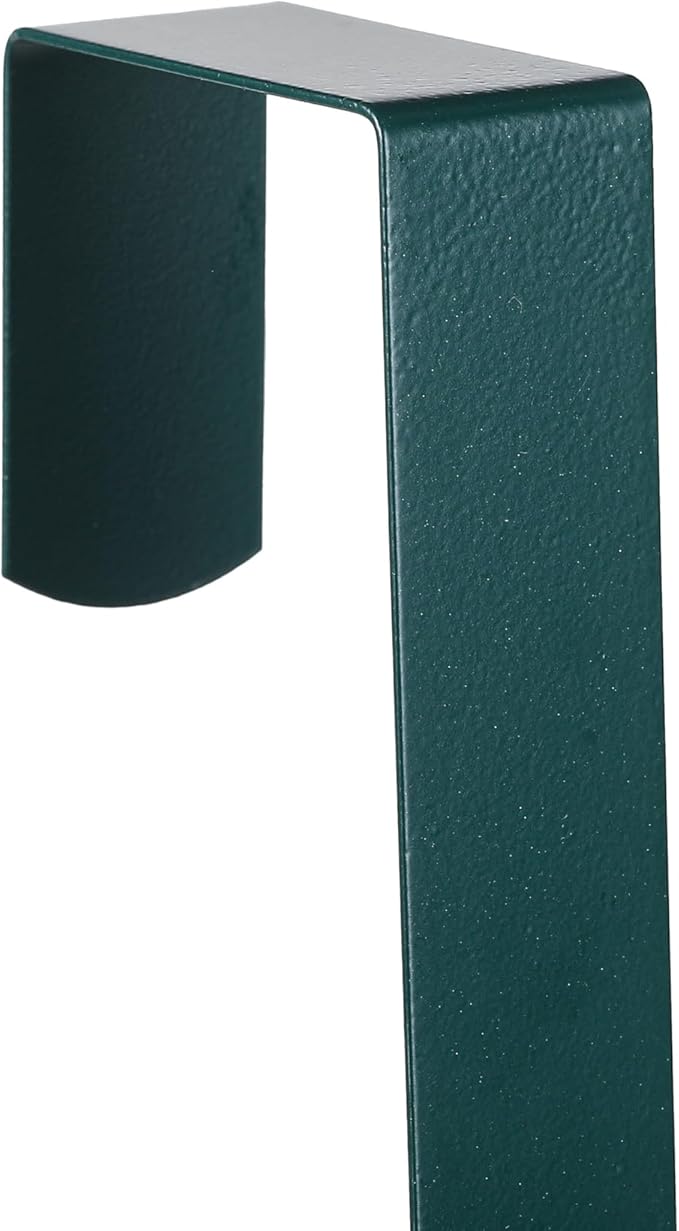 Sattiyrch 12" Wreath Hanger for Front Door,Steel Over The Door Hanger Hook,Wreath Door Hanger (Green,1)