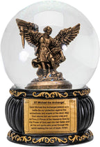 SUMMIT COLLECTION Saint Michael The Archangel Guardian Protector San Miguel Water Globe 100mm Christian Collectible