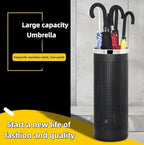 Stainless Steel Umbrella Stand Umbrella Storage Bin Space-Saving Perforated for Home Office Entryways Hotels (B)