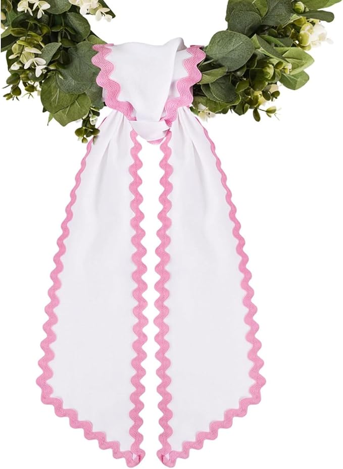 of Decorative Door Swag with Beautiful Scalloped Design Instantly Brightens Entryways and Living Space Trim Garlands Ribbons