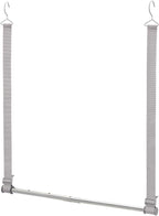 STORAGE MANIAC Hanging Closet Rod, Adjustable Width and Height Closet Hanging Organizer, Space-Saving Clothes Hanging Bar, Closet Extender Hanging Rod Double Closet Hanging Rod, 1 Pack Webbing