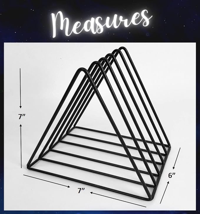 Vinyl Record Storage Holder Stand - Premium Triangle Metal Wire Magazine and Book Rack holds up to 33 Lp Album Records, Simple, Functional and Contemporary Vinyl Organizer - Small 5slots (Rose)