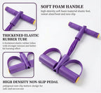Pedal Resistance Bands with Handles for Women, 6-Tube Durable Pedal Exerciser for Home & Office Workout, Natural Rubber Resistance Band for Full Body Toning, Training Abdomen, Waist, Arms & Legs