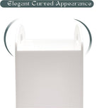 White Magazine Holder - Acrylic Magazine Rack Floor, Newspaper Stand with handles, Modern Lucite Magazine and Book Basket Box for Bathroom, Bedroom, Living Room