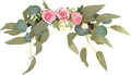 Artificial Peony Swag, 15.7inch Pink Flowers Swag Floral Swag Arrangements Decorative Wedding Arch Flowers for Wedding Arch Front Door Wall Decor