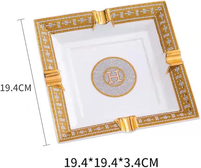 Cigar Ashtray for Indoor or Outdoor Use, Desktop Smoking Ash Tray for Home Office Decoration