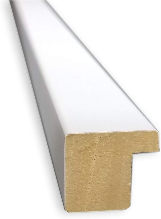 Amanti Art White Wall Mirror 25x19 Svelte White Rectangle Bathroom Mirror for Wall Decor Living Room, Medium Modern Wood Frame, Hangs Horizonally and Vertically, Bathroom Decor, Beveled Edge