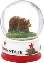 California Snow Globe State Flag Bear [3.5 Inches]