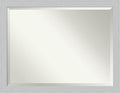Amanti Art White Wall Mirror 34x44 Shiplap White Rectangle Bathroom Mirror for Wall Decor Living Room, X-Large Cottage Wood Frame, Hangs Horizonally and Vertically, Bathroom Decor, Beveled Edge