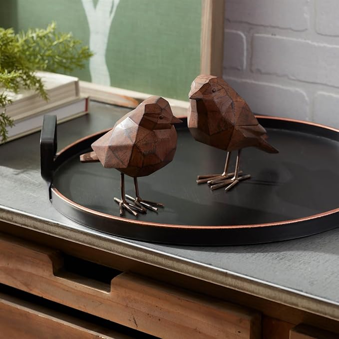Melrose Modern Home Decorative Chicken (Set of 2) 7.25" L x 8" H Terra Cotta