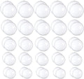 50 Set 100PCS Clear Plastic Fillable Ornaments,Transparent DIY Christmas Fillable Ball,Plastic DIY Fillable Decoration Balls 5 Different Sizes for Christmas Tree,Wedding,Party,Home Decor