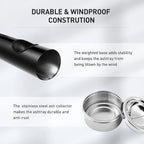 Anfrere Standing Ashtray Outdoor for Patio, Large & Tall Outside Ash Tray for Cigarette Butt Receptacle Disposal, Commercial Metal Smokers Cigar Ash Tray Container with Lid and Trash Can, D01BK