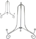 2 Pack Plate Stands for Display 4 Inch， Small Plate Holder Stand for Picture Frame, Decorative Plates, Book, Photo, Collectibles(Silver)