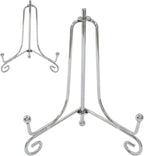 2 Pack Plate Stands for Display 4 Inch， Small Plate Holder Stand for Picture Frame, Decorative Plates, Book, Photo, Collectibles(Silver)