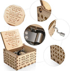 Ucuber You are My Sunshine Music Box, Gift for Mom from Son, Wood Laser Engraved Vintage Music Boxes, Unique Best Gift for Mother's Day, Birthday/Christmas (Son to Mom)