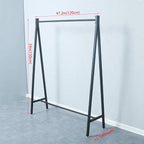 Black Modern Clothing Rack Metal,Retail Clothing Racks for Boutiques,Clothes Racks for Hanging Clothes,59in Industrial Iron Garment Rack