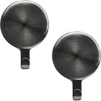 Haute Decor Attract Magnetic Wreath Hanger (Brushed Nickel) - Set of 2 Magnets - for 2 Metal Doors/Surfaces or 1 Single-Pane Glass Door/Window - Holds up to 10lbs.
