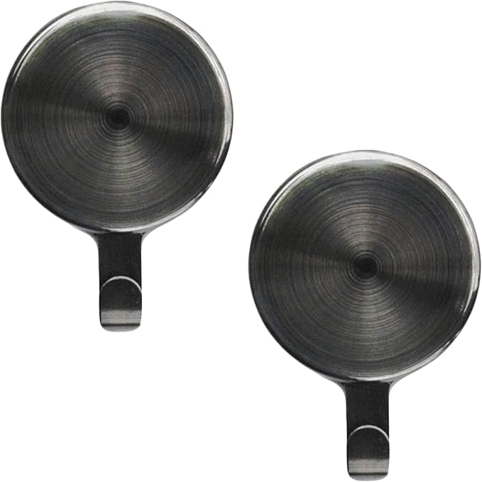 Haute Decor Attract Magnetic Wreath Hanger (Brushed Nickel) - Set of 2 Magnets - for 2 Metal Doors/Surfaces or 1 Single-Pane Glass Door/Window - Holds up to 10lbs.