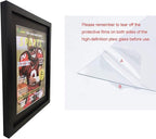 Goldfinch 4 Packs Sports Magazine Frames Displays Magazines Measuring 8 x 10.5 inches with Black Core Matting,Suitable for 1994-Current Collector's Edition Sports Magazines with Installed Hangers