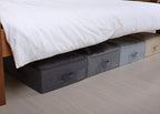iwill CREATE PRO Under Bed Storage Bin, 100cm Large Foldable Container with Lid | 39.4"x16.9"x7" Dust-Proof Washable Organizer for Shoes, Clothing, Bedding | Durable Plastic Board, Dark Gray