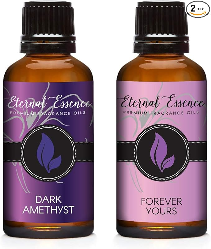 Eternal Essence Oils 2 Pack 30ml Premium Fragrance Oil - Forever Yours & Dark Amethyst - for Candle, Soap Making, Aromatherapy, Diffusers, Home Care, & Humidifiers