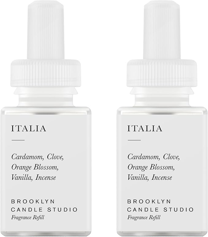 Pura & Brooklyn Candle Studio Home Scent Refill - Smart Home Air Diffuser - Long-Lasting Luxury Fragrance per Refill - Home Essential - Clean & Safe Diffuser Fragrance - 2 Pack, Italia