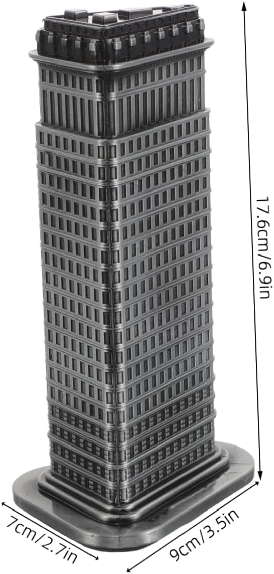MAGICLULU Vintage Alloy Building Model: Decorative Metal Craft - Architectural Sculpture Travel Souvenir Photography Prop