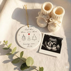 Baby Coming Soon 2026, Baby Announcement Christmas Ornament for New Parents, Expecting Couple, Promoted to Grandparents Gift, Baby Reveal Keepsake Decor (Three Tree)