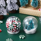 Garneck 10pcs Plastic Water Globes DIY Snow Globe with Screw Off Caps Crafts Candy Storage Boxes and Decorative Display Lightweight and Reusable