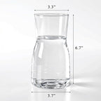 Elsjoy 4 Pack 7 Inch Clear Glass Vases for Centerpieces, Modern Tapered Flower Vase Set for Home Decor, Wedding, Housewarming Gift