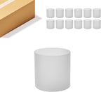 WGV Cylinder Vase Bulk, Diameter 5", Height 5", Frosted Glass Floral Planter Container, Floating Candle Holder for Wedding Party Event Home Office Decor, 12 Pieces