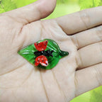 Tiny 2.16" Long Butterfly Figurine - Miniature Hand Blown Glass Butterfly Insect Colorful Crystal Animals Statue Decorative Collectible Figurines Décor Gifts