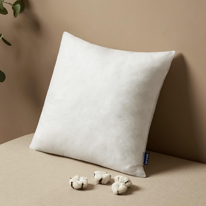 MIULEE Pillow Insert 16x16 Inch, Decorative Square Throw Pillow Inserts, Premium Fluffy Pillow Forms Sham Stuffer for Sofa Couch Living Room