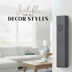 SURI Mezuzah – 5 Inch Gray Concrete Door Mezuza Case with Printed Scroll, Judaica Contemporary Style, Fits a 4 Inch Mezuzah Scroll, Gift Box Included
