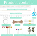 INFUNIY 12set Flower Mini Dream Catcher Kit DIY Dream Catcher Beginner Kit Make Your Own Dream Catcher Kits 6 Inch Small Dream Catchers with Instruction for Teen Room Wall Hanging Car