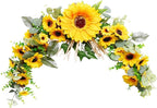 Generic Artificial Swag 23 Inch Wreath Garland for Outdoor Decoration?Garlands Front Door Wreath Home Decoration, Hanging Party Indoor Window Outdoor Lintel