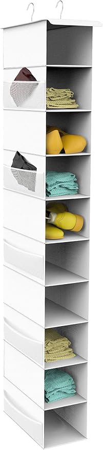 coastal rose Hanging Shoe Organizer for Closet, 10-Tier Shoe Organizers and Storage, Space Saving Shoe Holder Rack Hanger