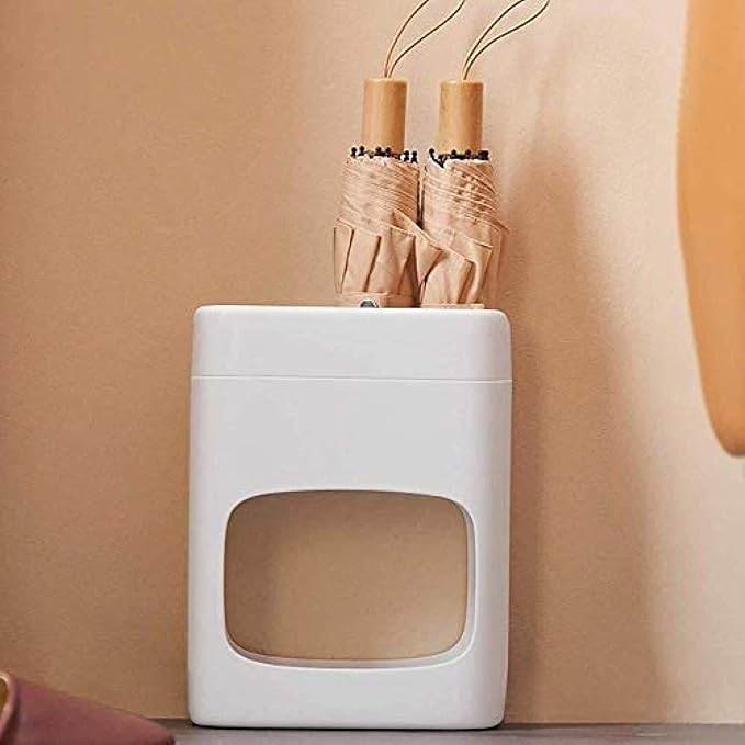 Umbrella Stand, Plastic Umbrella Holder 4 Holes Small Umbrella Rack With Removable Drip Tray For Corridors, Living Rooms, Hallway