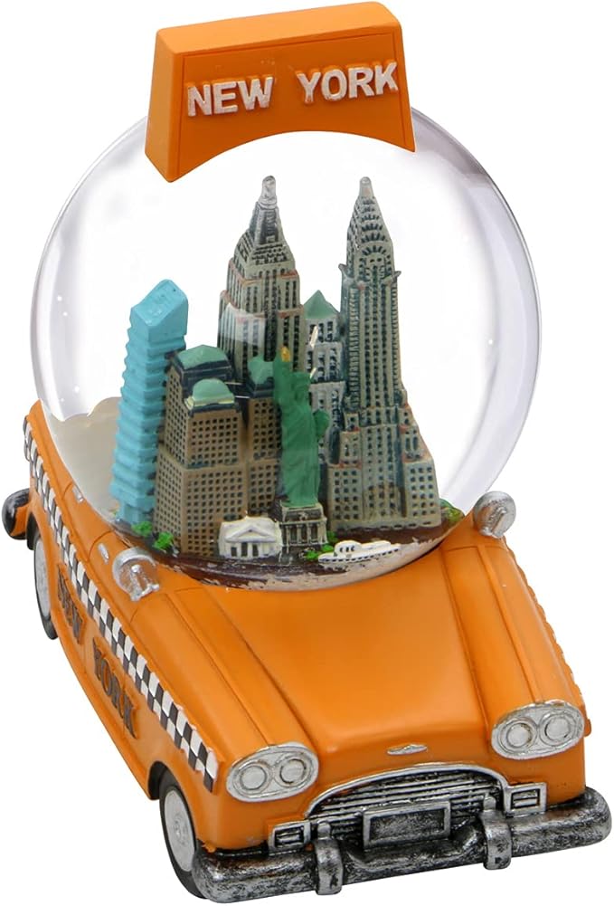 New York City Taxi Snow Globe 4 Inches