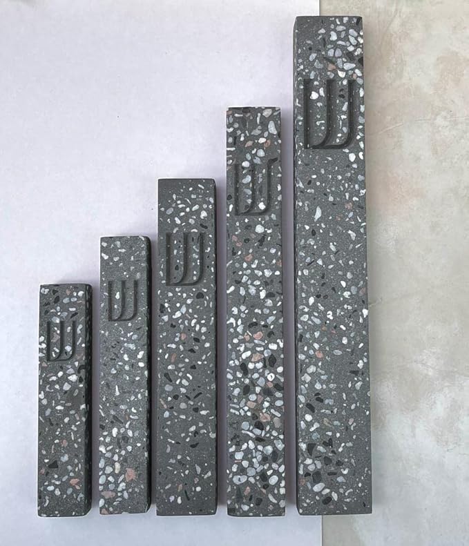 A&S Modern Stone Mezuzah Case Design, Mezuza Cover for Scroll Protection, Easy Peel and Stick Houswarming Gift and Home Blessing
