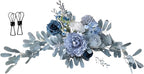 Wnvivi Artificial Flower Swag,Wedding Arch Flowers,Rose Swag Arch Swag Lintel Floral for Wedding Ceremony,Front Door,Centerpiece Decor-Blue