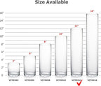 WGVI Quality Thick Weighted Clear Cylinder Glass Vases, 3" W x 12" H, Skinny Bud Vase Floral Bouquet Flower Arrangements Storage Container Candle Holders Decorative Accents, Bulk Wholesale, 12 Pieces