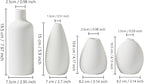 CEMABT White Ceramic Vase Set - 4 Small Unique Flower Vases for Centerpieces, Modern Home Decor