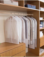 Garment Bags Clothes Storage Bag (Set of 12) Closet Cover for Open Closet Shirt Bags with Zipper for Suit, Sweaters Travel Laundry Wardrobe Closet Garment Dust Cover Bags (White 24'' x 54'')
