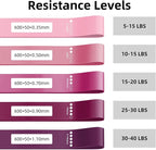Resistance Loop Exercise Bands for Home Fitness, Yoga Pilates, Stretching, Strength Training, and Physical Therapy - Elastic Bands Set Workout Bands for Women&Men (5pcs Set)