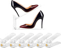 6Pack Shoe Slot Organizers Clear Shoe Stacker Organizer for Closet Shoe Holder Space Saver Rack Storage for Closet (Clear, 6Pack)
